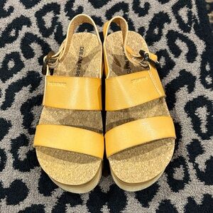 Dream pairs tan faux leather orthopedic cork footbed sandals with arch support 7